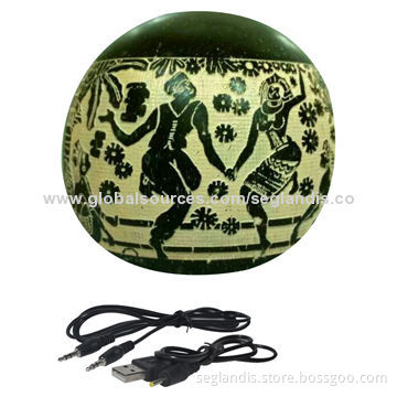 Coconut Bluetooth Speakers, Natural Wooden Material